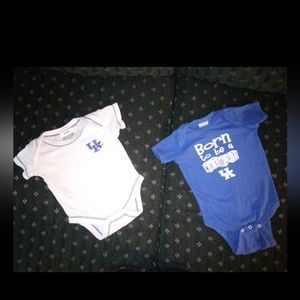 Two Kentucky WildCat baby onesies